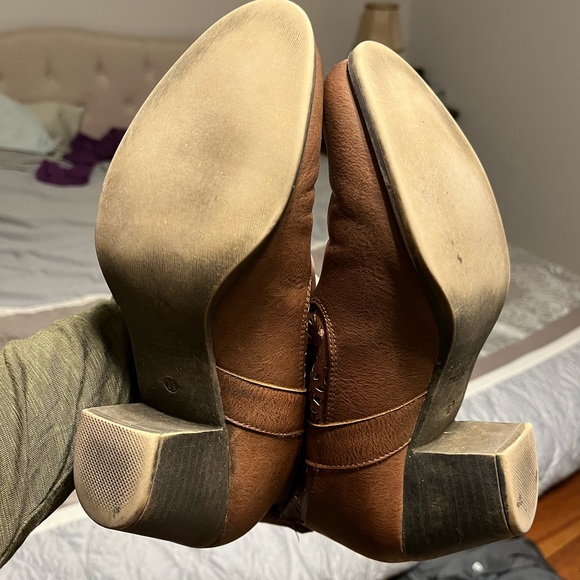 Nine West brown short cowboy boots - Picture 4 of 5